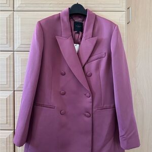 Ted Baker Purple Double-Breasted Blazer
